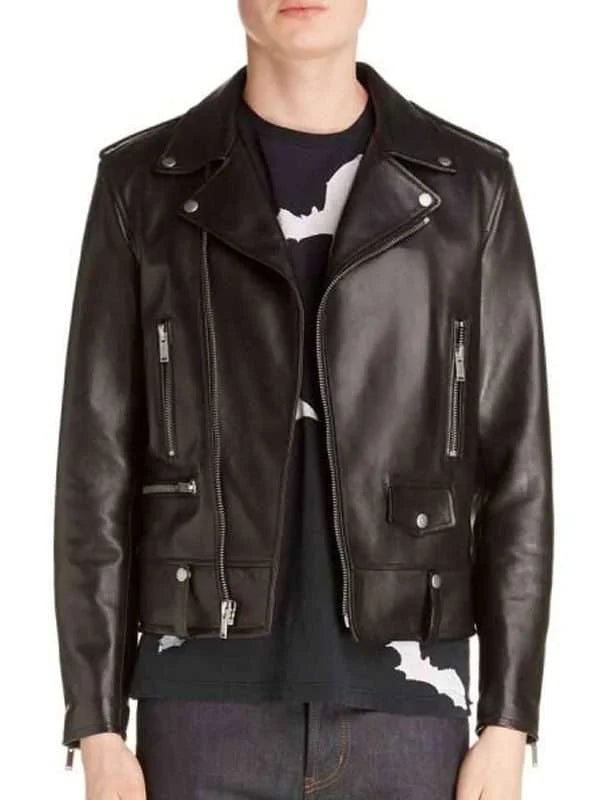 Josh Black Leather Moto Jacket
