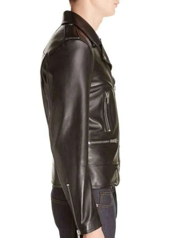 Josh Black Leather Moto Jacket