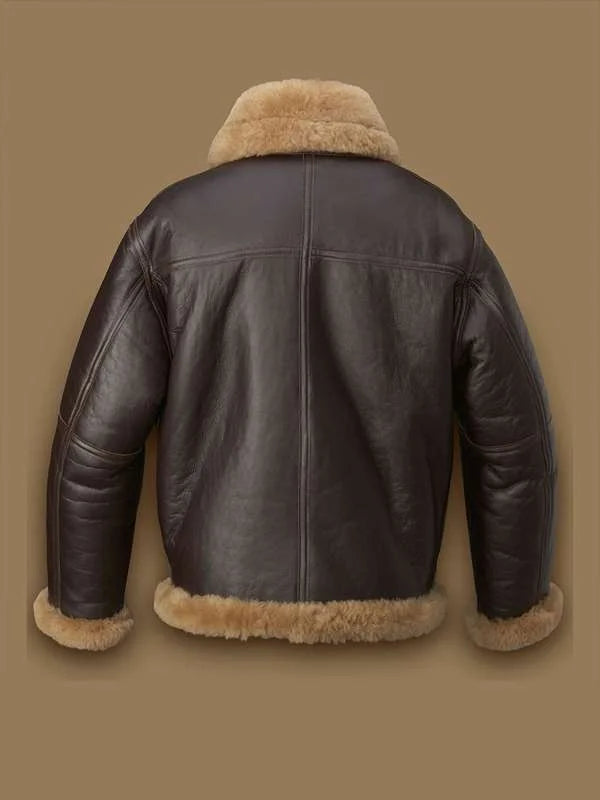Men RAF Brown Shearling Jacket