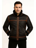 B3 Men’s Sheepskin Black Shearling Jacket