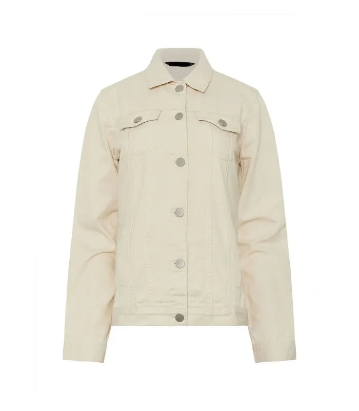 Cream Denim Jacket