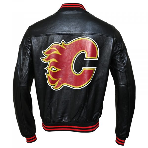 Men's Black Bomber Leather Jacket