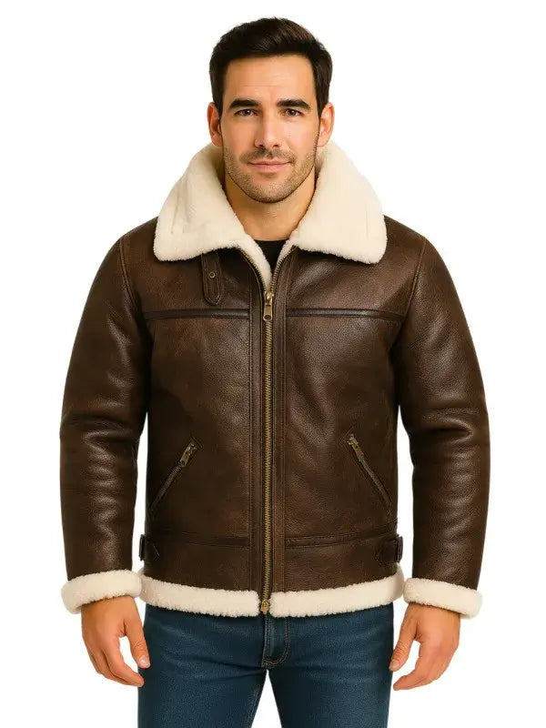 Men B3 Sheepskin Bomber Jacket