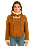 Women’s Genuine Sheepskin Shearling Leather Jacket