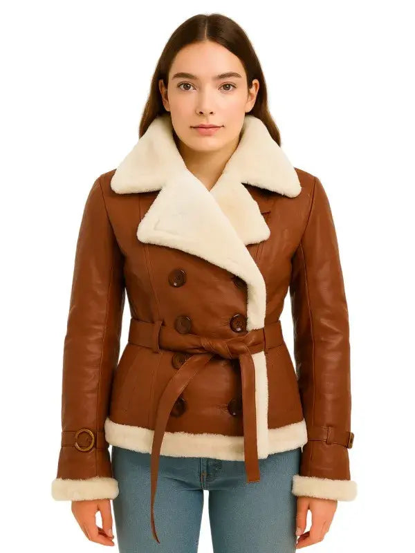 Women’s Shearling Brown Jacket