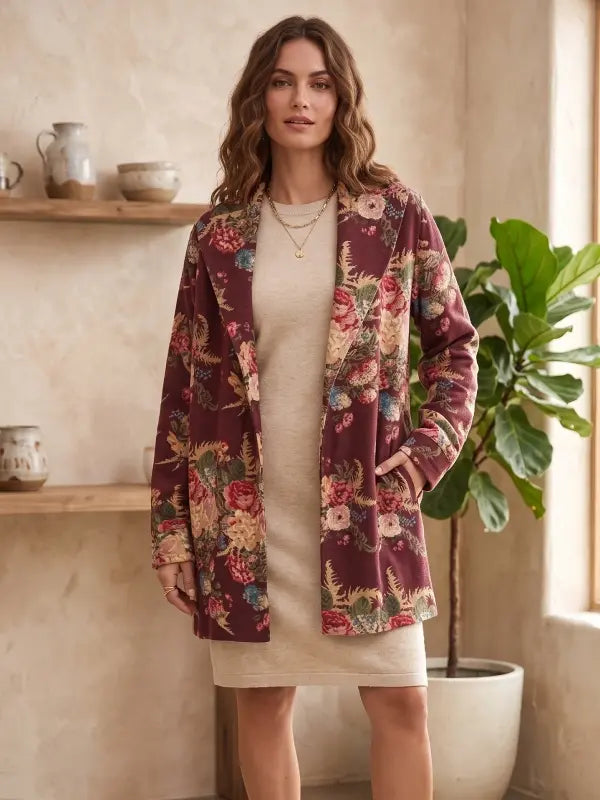 Beth Dutton inspired ornate floral robe styled outfit