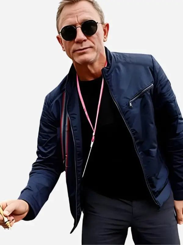 Daniel Craig James Bond jacket stand-up collar side view