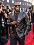 Kevin Hart inspired New York City premiere outfit featuring a sleek black leather blazer