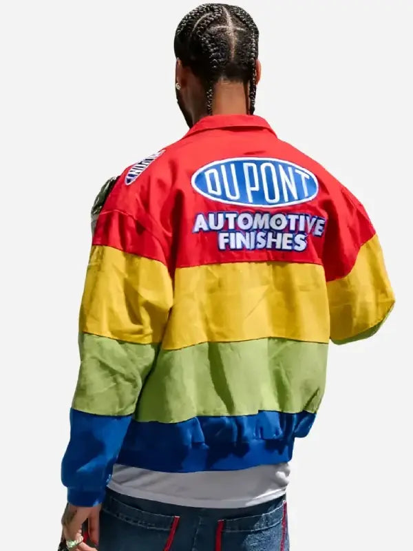 Key Glock wearing NASCAR twill jacket DuPont Automotive Finishes back logo