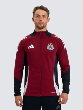 Front view of a Newcastle United Adidas Training Jacket with team branding.