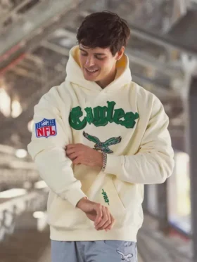 Philadelphia Eagles Cream Hoodie with a comfortable fit and team logo.